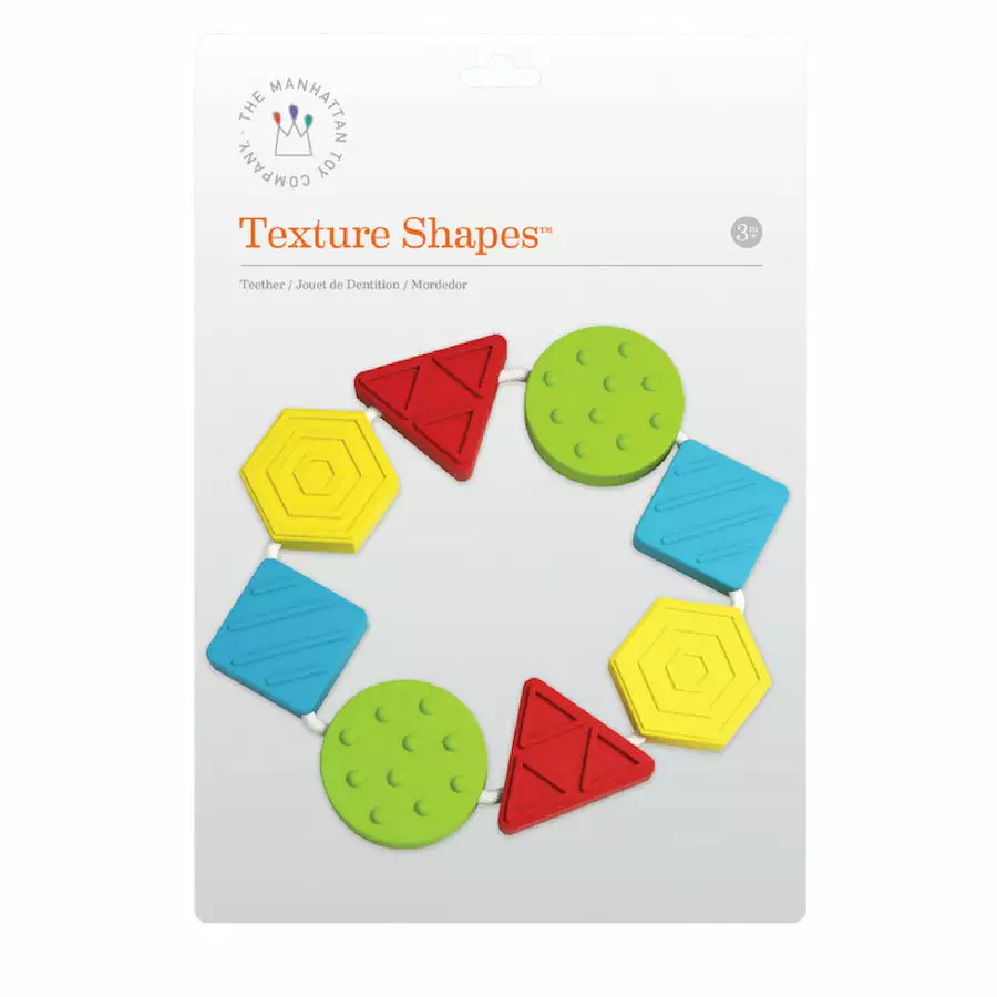 Manhattan Toy - Texture Shapes Silicone Teether 4 Manhattan Toy - Texture Shapes Silicone Teether - Image 2