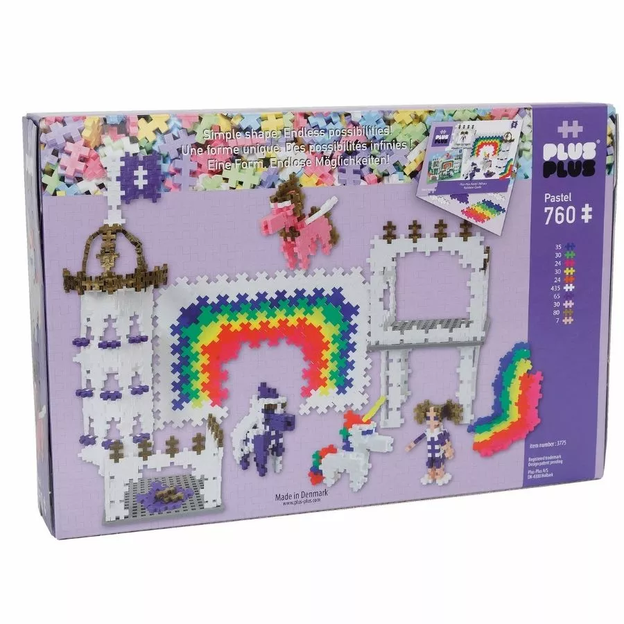 Plus-Plus: Pastel Rainbow Castle 760 Pieces Construction Toy 4 Plus-Plus: Pastel Rainbow Castle 760 Pieces Construction Toy - Image 2