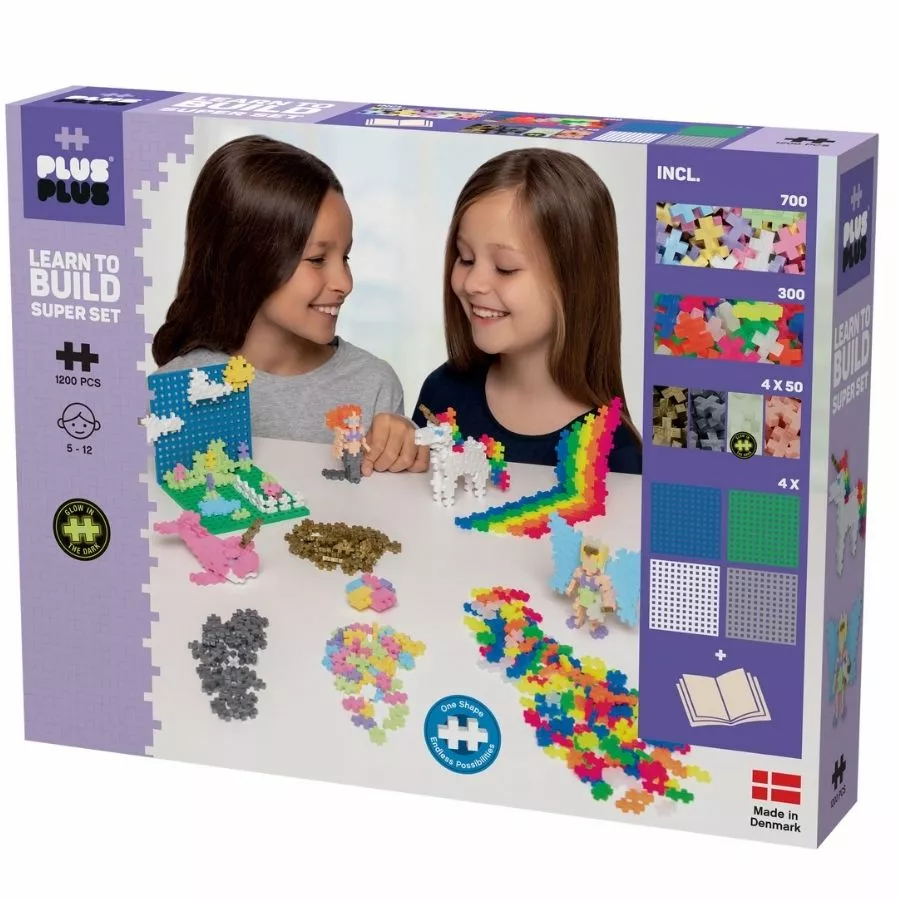 Plus-Plus: Pastel Learn To Build Super Set 1200 Pieces 3 Plus-Plus: Pastel Learn To Build Super Set 1200 Pieces