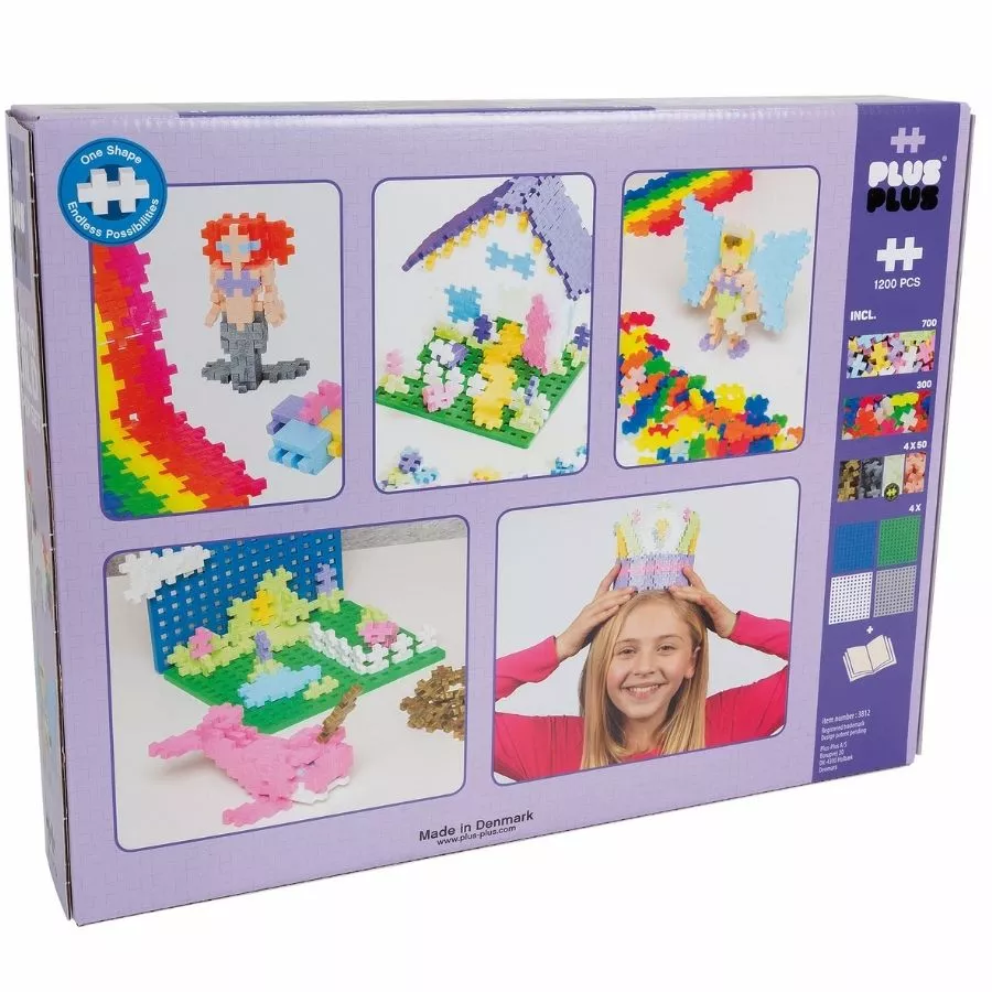 Plus-Plus: Pastel Learn To Build Super Set 1200 Pieces 4 Plus-Plus: Pastel Learn To Build Super Set 1200 Pieces - Image 2