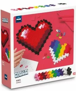 Plus-Plus Blocks - Puzzle By Number Hearts 250 Pieces
