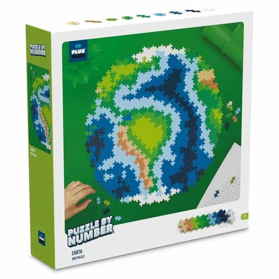 Plus-Plus Blocks - Puzzle By Number Earth 800 Pieces 3 Plus-Plus Blocks - Puzzle By Number Earth 800 Pieces