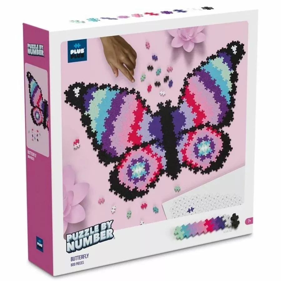 Plus-Plus Blocks - Puzzle By Number Butterfly 800 Pieces 3 Plus-Plus Blocks - Puzzle By Number Butterfly 800 Pieces
