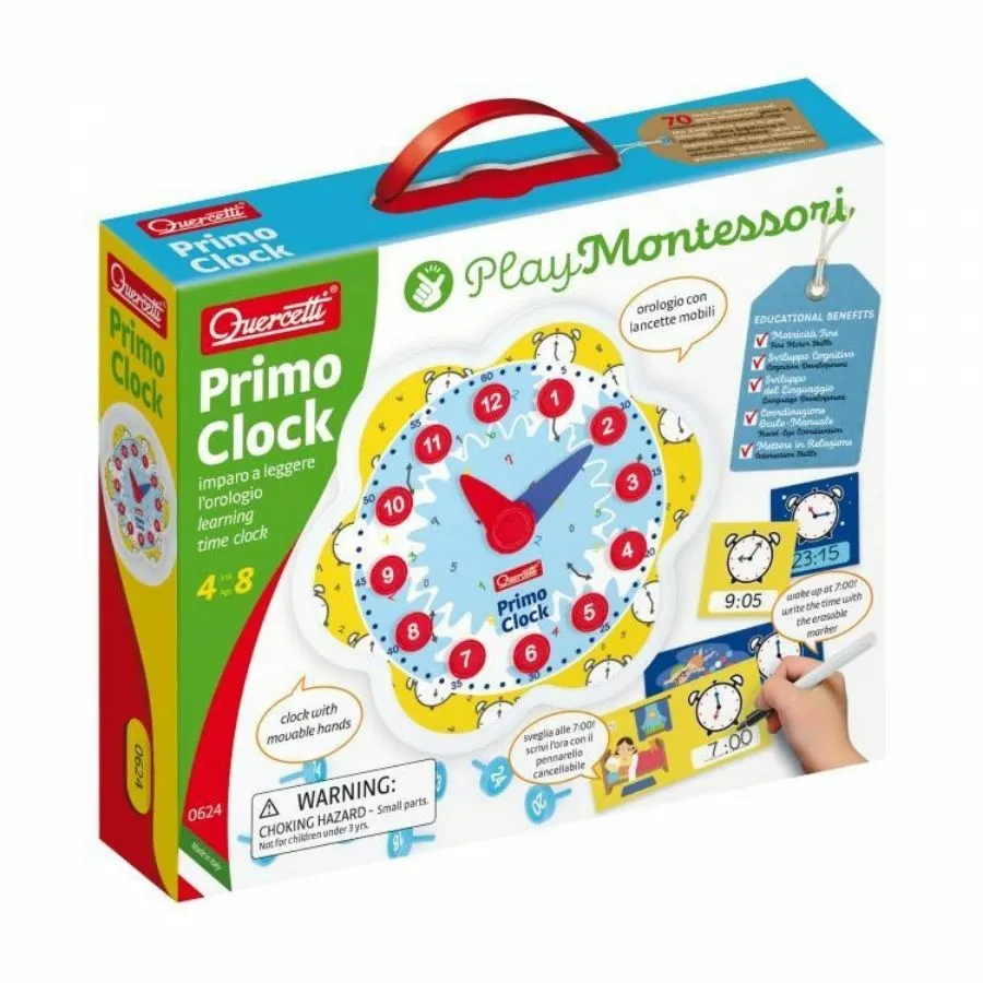 Quercetti - Play Montessori Primo Clock Learning Time 3 Quercetti - Play Montessori Primo Clock Learning Time