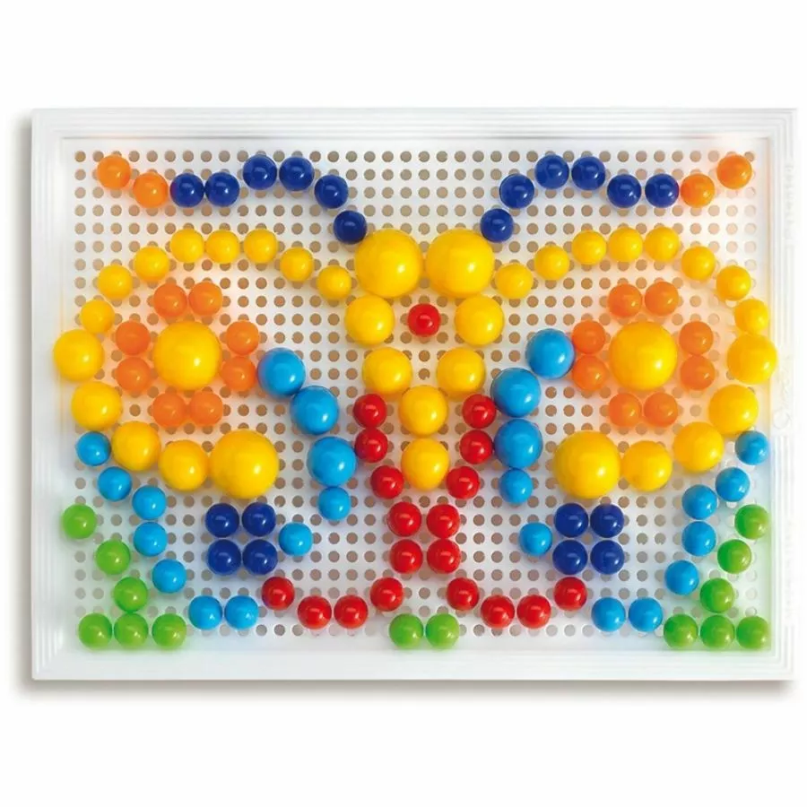 Quercetti - Fanta Color Portable Small 160 Pieces Pegboard 4 Quercetti - Fanta Color Portable Small 160 Pieces Pegboard - Image 2