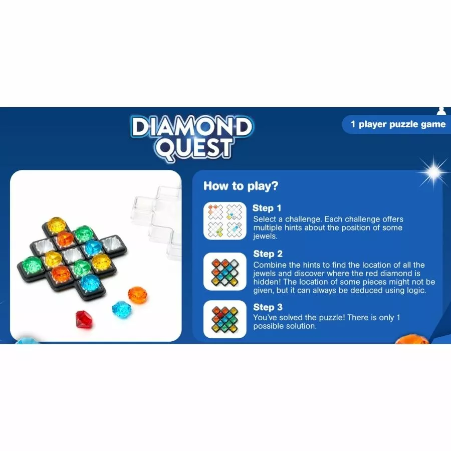 Smart Games - Diamond Quest Puzzle Game 7 Smart Games - Diamond Quest Puzzle Game - Image 5