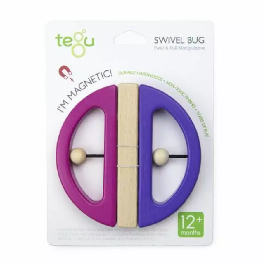 Tegu - Baby And Toddler: Swivel Bug Pink & Purple 5 Tegu - Baby And Toddler: Swivel Bug Pink & Purple - Image 3