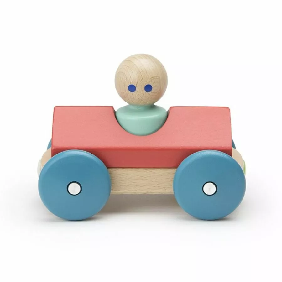 Tegu - Wooden Magnetic Blocks: Racer Poppy 6 Tegu - Wooden Magnetic Blocks: Racer Poppy - Image 4