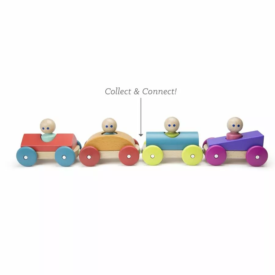 Tegu - Wooden Magnetic Blocks: Racer Poppy 8 Tegu - Wooden Magnetic Blocks: Racer Poppy - Image 6