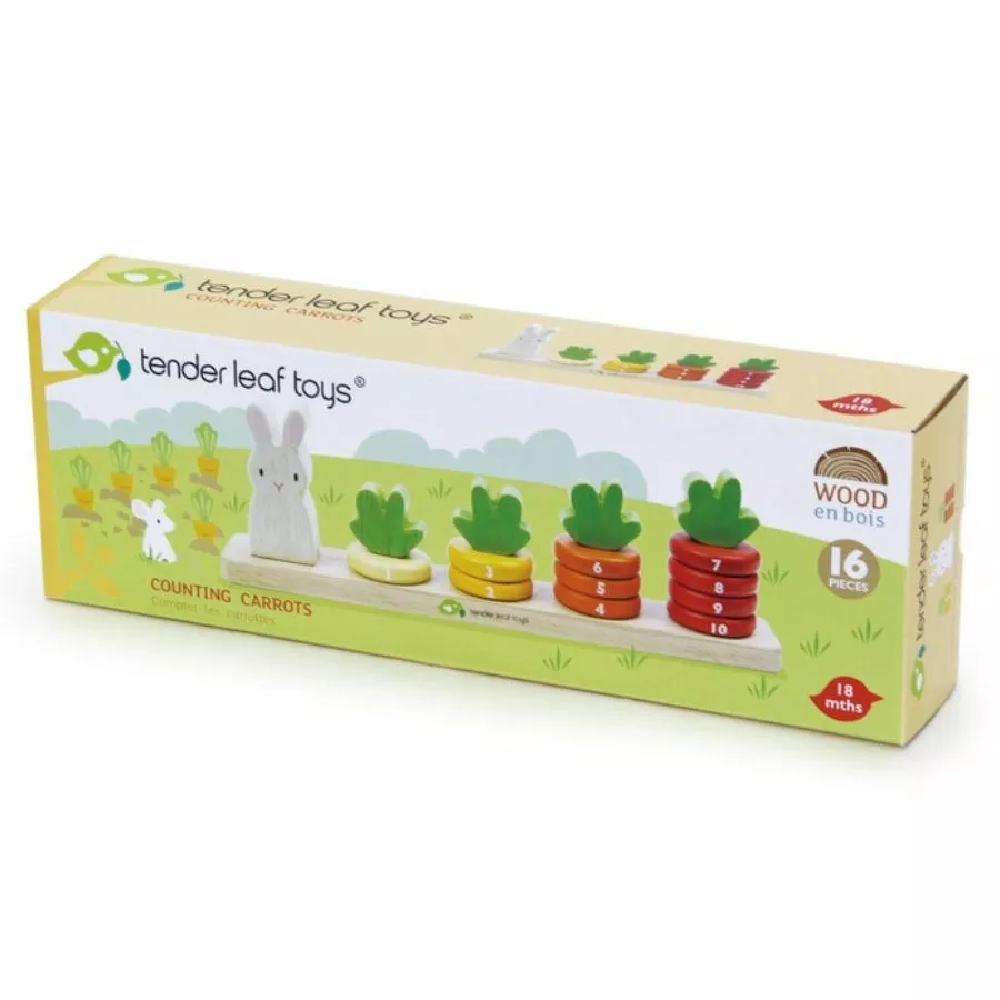 Tender Leaf Toys - Counting Carrots Wooden Stacker 8 Tender Leaf Toys - Counting Carrots Wooden Stacker - Image 6
