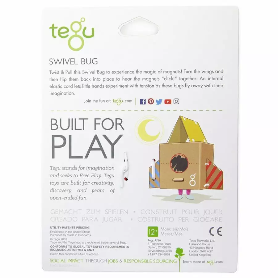 Tegu - Baby And Toddler: Swivel Bug Pink & Purple 6 Tegu - Baby And Toddler: Swivel Bug Pink & Purple - Image 4