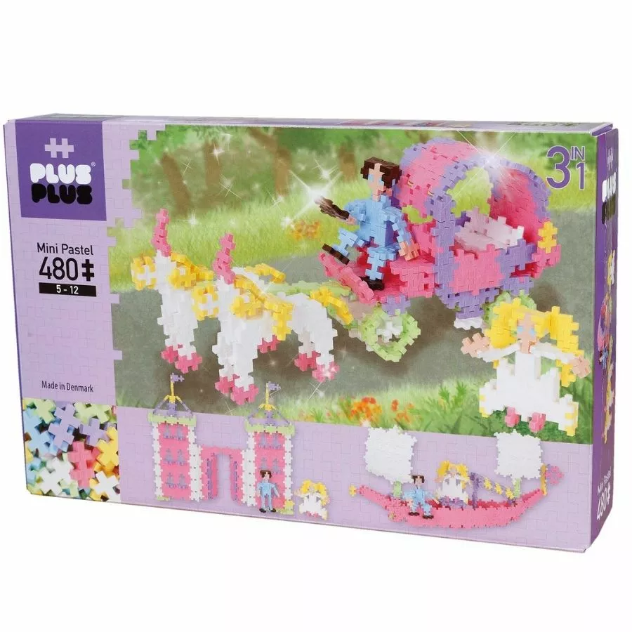 Plus-Plus: Pastel 480 Pieces 3 In 1 Princess Construction Toy 3 Plus-Plus: Pastel 480 Pieces 3 In 1 Princess Construction Toy